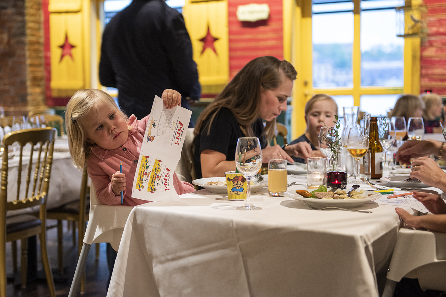 Family dinner at Junibacken