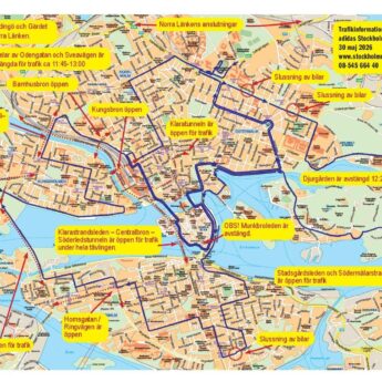 Trafikinformation adidas Stockholm Marathon 30 maj